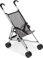 Bayer Chic 2000 mini kočárek šedý Mini kočárek s bezpečnostním pásem pro panenky do 50 cm