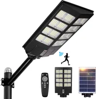 Solar Straßenlaterne 560 LED Solarleuchte 60000lm Wasserdicht Flutlicht mit Bewegungssensor und Fernbedienung für Außen Garten Terrasse Parkplatz