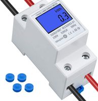 LCD Digitale Stromzähler, Wechselstromzähler Hutschiene KWh Zähler 5(80) A 1-phasiger 2-poliger 2P-DIN-Schienen-Stromzähler
