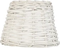 Clayre & Eef Lampenschirm Ø 20x15 cm Weiß Rattan