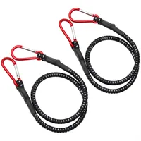 DEUBA® 2x Spanngummis 100 cm Gepäckspanner stabile Karabinerhaken witterungsbeständig Spanngurt Gepäckgummi Expander