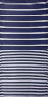 BELIANI Outdoor Teppich Dunkelblau Weiß Polypropylen 90 x 180 cm Gestreift Jacquardgewebt Rechteckig