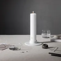 Lyngby Porcelæn - Rhombe Blockkerzenhalter, glänzend