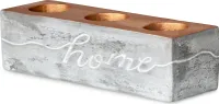 levandeo Teelichthalter Beton Kupfer Home 23x6cm Industrial Kerzenhalter Retro