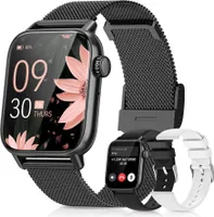 Smartwatch Damen Herren 1,85"mit Telefonfunktion,Fitness Tracker,Herzfrequenz,SpO2,Schlafmonitor,120+ Sportmodi, IP68,für Android & iOS–Geschenkidee