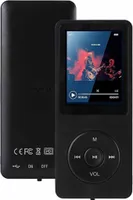 MP301 1.8 Zoll MP3/MP4-Player, Musik-/Videoplayer mit 32G-Speicherkarte, Wecker, Bluetooth 5.0, wiederaufladbar, 1,8" Farbbildschirm, Schwarz