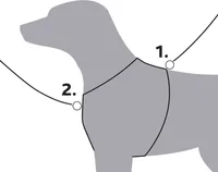 hundegeschirr Premium Trekking 53-64 cm Nylon schwarz