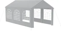 JOIEYOU Pavillon Partyzelt 3x6 m mit Abnehmbaren Seitenwänden Wasserdicht Stabil Winterfest Sonnenschutz Gartenpavillon Party Zelt Gartenzelt, Grau