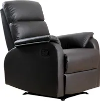 HOMCOM Relaxsessel Fernsehsessel Couch-Sessel Liegesessel Winkelschreibtisch mit CPU-Ständer verstellbar ergonomisch Kunstleder Stahl Braun 75 x 92 x 99 cm