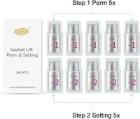 Wimpernlifting Wimpernwelle Lash Lift Perm #1 und Fixation #2 Gel Sachet je 5x