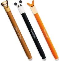 EBERHARD FABER Gelschreiber 3er Set PANDA FUCHS FAULTIER Schreibfarbe blau Stärke 0,7mm