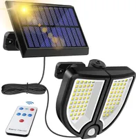 Dopwii Solarlampen für Außen, 3 Modi 90 LED Solarleuchte Aussen mit Bewegungsmelder, IP65 Wasserdichte Solarlicht für Garten