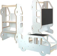 Auto Lernturm fur kinder 3in1, Küchenhelfer mit Tisch und Stuhl, Lernstuhl