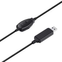 Trust Roha On-Ear USB Headset mit Mikrofon, Kopfhörer für PC/Laptop mit Mikro, 1.8 m Kabel, Weichen Ohrpolstern, für Office, Chat, Business, Skype, Teams, Videokonferenz, Zoom - Schwarz