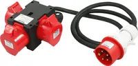 CEE Adapter 16A 3 x 400V 16A Baustromverteiler Stecker Kupplung Verteiler 5-polig IP44