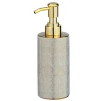 WENKO Seifen Spender 300 ml Dosierer Flüssig NURIA Gold Lotion Bad Gäste WC edel