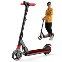 Elektroscooter Kinder E-Scooter Schwarz mit LED-Anzeige Klapproller elektroroller Staubgeschützter Ladeanschluss E Roller Geschenk Für Kinder Und Jugendliche