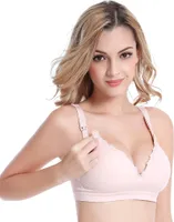 Těhotenská podprsenka bez kostic Kojící podprsenka Push-up Nathless Soft (růžová, 40D 42B 42C)