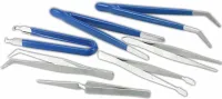 PINZETTEN SET 7-tlg. Pinzette Präzision gerade gebogen Flachpinzette Kreuzpinzette Spitzpinzette Pinzette Basteln 32