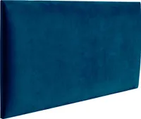 RAVIO Wandpaneel Wandkissen als Kopfteil für Bett 3D Wandverkleidung mit Schaumstoff Wandpolster Wanddeko (60 x 30 cm, Farbe: Preußischblau - Magic Velvet 2203)