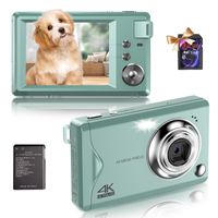 OKA Digitálny fotoaparát dobrej kvality Kompaktný fotoaparát 4K s vysokým rozlíšením HD 1080P 48MP kompaktný fotoaparát (zelený)