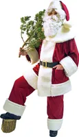 Red Santa Samtkostüm