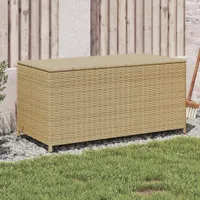 vidaXL Zahradní truhla Beige 190L Poly Rattan