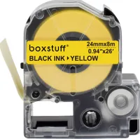 Epson-kompatibel LC-6YBP Schriftbandkassette - Schwarz auf weiß - 24mm x 8m - Schriftband