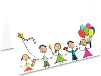 PRICARO Tischkarten "Kindergeburtstag", 50 Stück