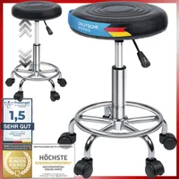 Rollbarer Arbeitshocker - Schwarz