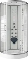 HOME DELUXE - Komplettdusche White Pearl PEARL - Maße 100 x 100 cm - inkl. Regendusche, Radio und Zubehör I Fertigdusche, Dusche, Duschtempel
