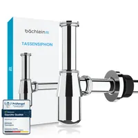 Bächlein Tassensiphon Universal für Waschbecken & Waschtisch - Chrom