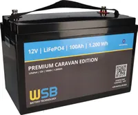 WSB LiFePO4 Akku 12V (12,8V) 100Ah inkl. Bluetooth Caravan Edition