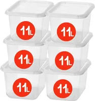 6er-Set SmartStore Aufbewahrungsbox – 11L mit Deckel Basic