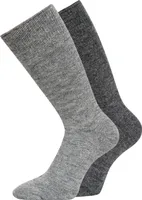 KB Alpakasocken Alpaka Thermosocken grau - 2 Paar Größe 47-50