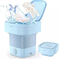 Mini Waschmaschine, Tragbare Faltbare 10L Liter Wäschewanne, Kompakte Waschmaschine für Baby-Kleidung, Unterwäsche, Schlafsaal, Camping, Wohnmobil