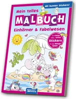Malbuch mit Stickern: Einhörner