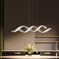 ZMH LED Pendelleuchte Weiße Esstisch  Hängelampe  Warmweiß Spirale Design Höhenverstellbar 29W 96CM  für Wohnzimmer Schlafzimmer Esszimmer Büro