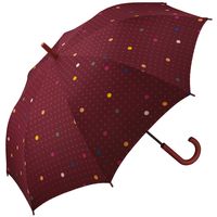 Regenschirm Stockschirm Damenschirm Automatik Esprit Dunkelrot Punkte