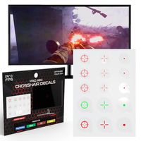 ProFPS Fastscope Crosshair Decals: 15er-Set Fadenkreuz Aufkleber Monitor - Quick Scope Aim Assist & Aimbot - PS5 Zubehör, PS4 Zubehör, Xbox Zubehör