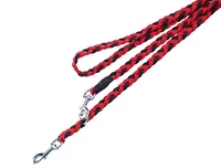 NOBBY Führleine geflochten, rot/schwarz, S-M, L: 200 cm, B: 16 mm