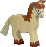 Zugpferd Bauernhof Holzfigur Holzspielzeug von Holztiger
