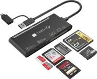 Techly SD-Speicherleser 7 in 1 USB-A 3.0 und USB-C --
