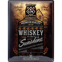 Nostalgic-Art - Plechová cedule 30 x 40 cm - Otevřený bar - Whiskey Sunshine
