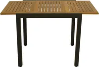 Balkon-Ausziehtisch Gartentisch 80/120x70cm Alu + Akazie