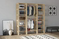 Skye Decor, City - Sapphire, Kleiderschrank, Saphir, 100 % MELAMINBESCHICHTETE SPANPLATTEN, 161,4 x 33,6 x 180 cm