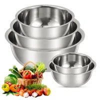 5tlg. Schüsselset Edelstahl: Schüsselgrößen 14,16,20,22,24cm / Füllmengen: 580,900,1600,2050,2600ml Schüssel