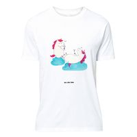 Mr. & Mrs. Panda Größe XL T-Shirt Einhorn Sekt - Weiß - Geschenk, Frauen, Einhorn Deko, Freundinnen, Jubiläum, Einhörner, Anstoßen, Nachthemd, Unicorn, Spaß, Pegasus