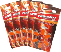 30 x WILHELM Hörgerätebatterien Typ 13 orange Hörgerätbatterie PR48 ZL2  1,4/1,45 V