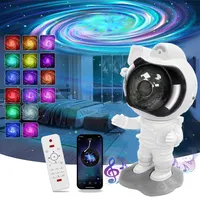 Projektor Astronauta Gwieździste Niebo z Głośnikiem Bluetooth 32 Efekty Świetlne, Lampka Nocna Aurora Dzieci Dorośli Impreza Dekoracja Sypialni
